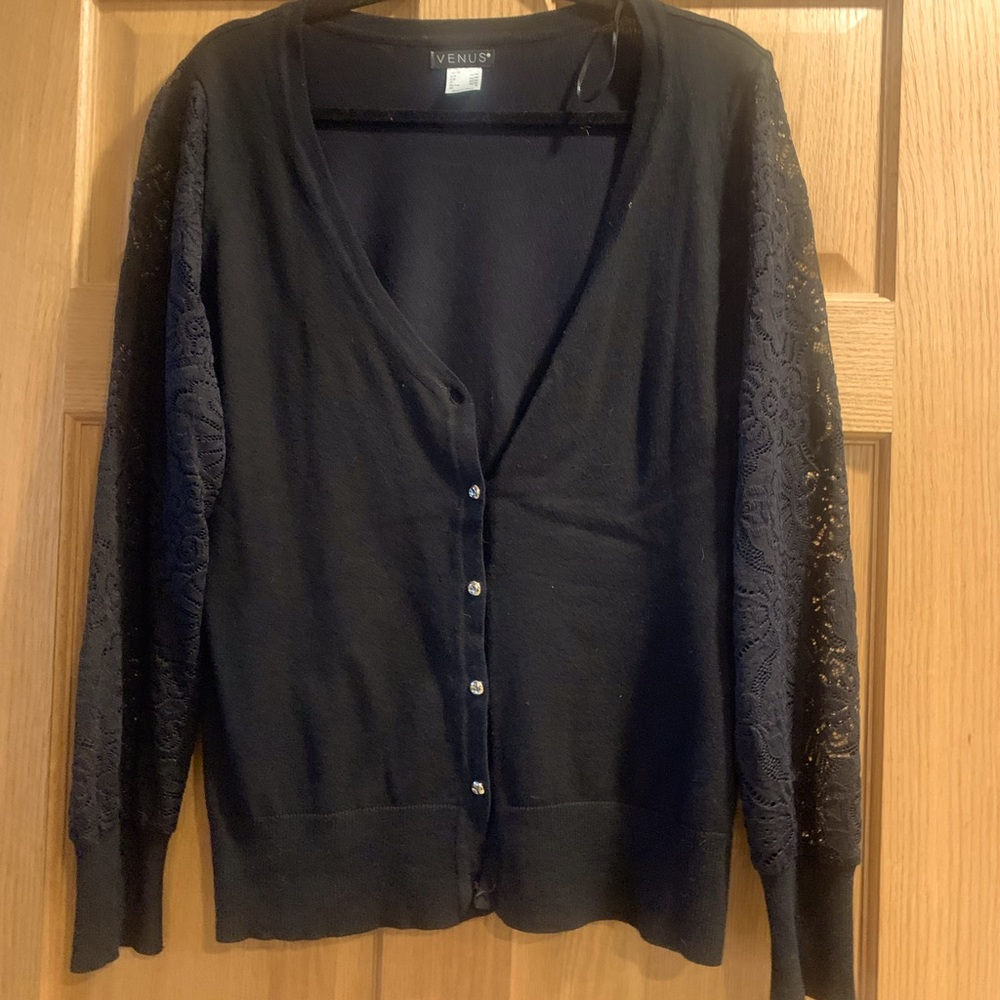 Lace sleeve cardigan